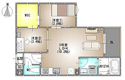 REGALEST 今 2LDKの間取図画像