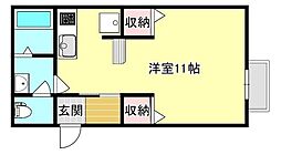Advance南方 ワンルームの間取図画像
