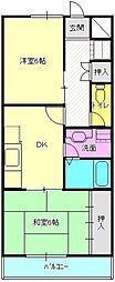 ニュートラルハイツ 2DKの間取図画像