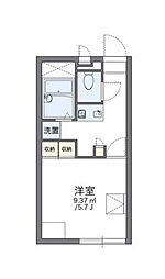 レオパレスフォンターナ 1Kの間取図画像