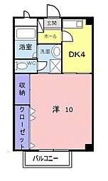 ファミール・ビラA 1Kの間取図画像