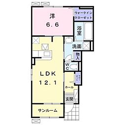 プレインカーサ6 1LDKの間取図画像
