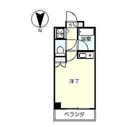 ダイアパレス京町 ワンルームの間取図画像