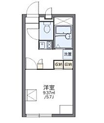 レオパレスB.F.プログレ 1Kの間取図画像