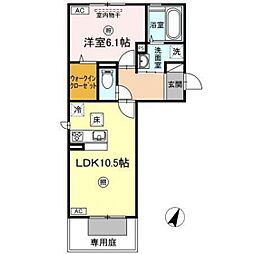 ガーデン五反田 1LDKの間取図画像