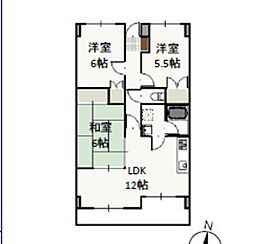 グローヴ柚ノ木 3LDKの間取図画像