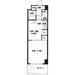 パルロイヤル東古松 1DKの間取図画像