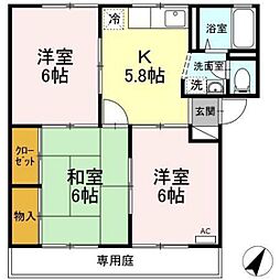 グリーンパーク洲崎A 3Kの間取図画像