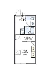 レオパレスエトワール 1Kの間取図画像