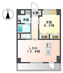 アルストロメリア 1LDKの間取図画像