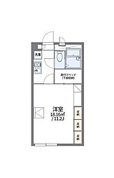 レオパレス福岡C 1Kの間取図画像