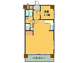 ナガシオビル 1LDKの間取図画像