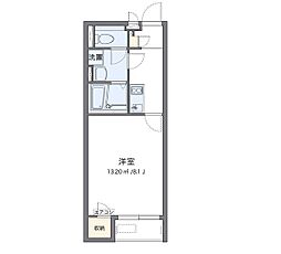 クレイノY 1Kの間取図画像