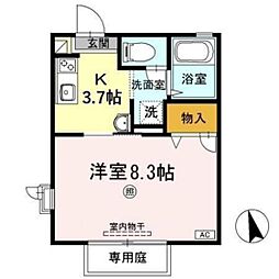 メゾン・セティ3 1Kの間取図画像