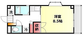 岡山県岡山市北区東古松1丁目（賃貸マンション1K・4階・26.40㎡） その2