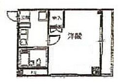 ベンハウス大供 7階1Kの間取り