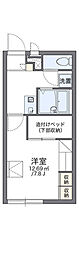 レオパレス伊料 1Kの間取図画像