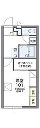レオパレスサンハイム今 1Kの間取図画像