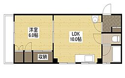 角南春日フォートレス 1LDKの間取図画像