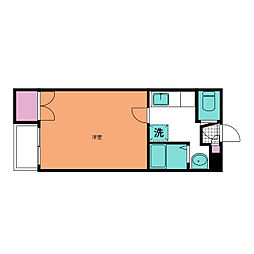 ハイエスト田町 1Kの間取図画像