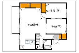 間取図画像 2LDK