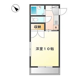 セントフォレスト下中野A 1Kの間取図画像