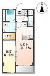 ボナール・ディアコート 1LDKの間取図画像