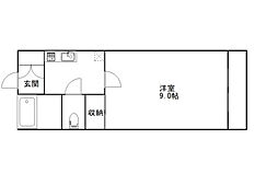 ブルーメンプラツェ 1Kの間取図画像