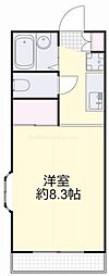 クイーンコーポ 1Kの間取図画像