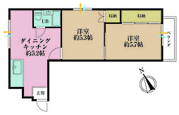 ファイブ早稲田 1LDKの間取り