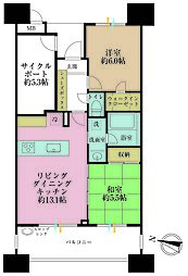 グランイーグル多摩川スカイフロント 2LDKの間取図画像