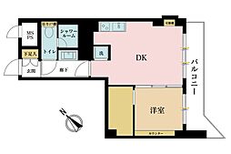 代々木スカイハイツ 1DKの間取図画像