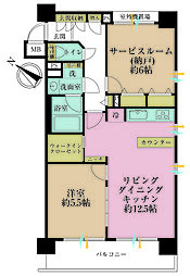 秀和溜池山王レジデンス 1SLDKの間取図画像