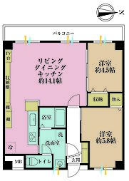 ルミナス下井草 2LDKの間取り