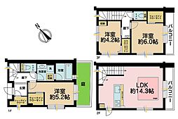 プラハテラス桜丘シエル 3LDKの間取り