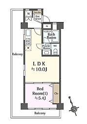 シャンボール大森 1LDKの間取り