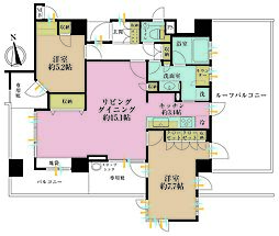 サンクタス下落合ミュゼオ・コート 2LDKの間取り