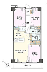 間取図画像 2SLDK