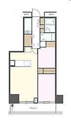 ザ・パークハウス新宿タワー 2LDKの間取図画像