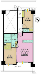 セルテシティオ世田谷烏山 2LDKの間取図画像