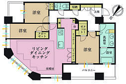 芝浦アイランドケープタワー 3LDKの間取図画像