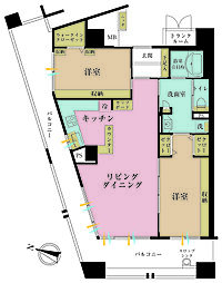 ザ・レジデンス白金スイート 2LDKの間取図画像