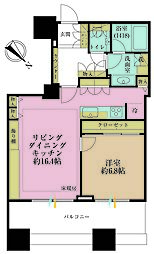 芝浦アイランドケープタワー 2LDKの間取図画像