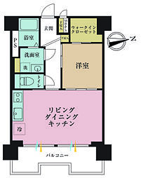 マリンシティダイヤモンドパレス 1LDKの間取図画像