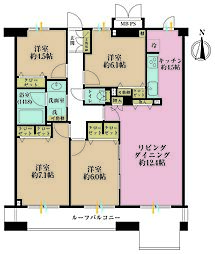 サンライズ片倉 4LDKの間取図画像