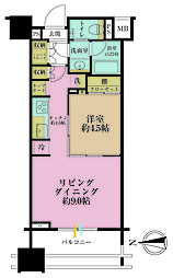 パークコート南麻布 1LDKの間取図画像
