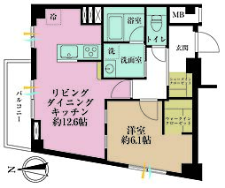 間取図画像 1LDK