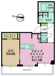 ファミール東麻布ベルファース 1LDKの間取図画像