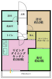 蒲田グリーンパーク 2LDKの間取図画像