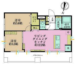 間取図画像 2LDK